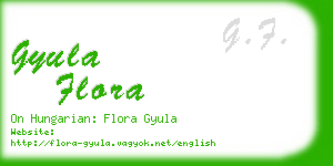 gyula flora business card